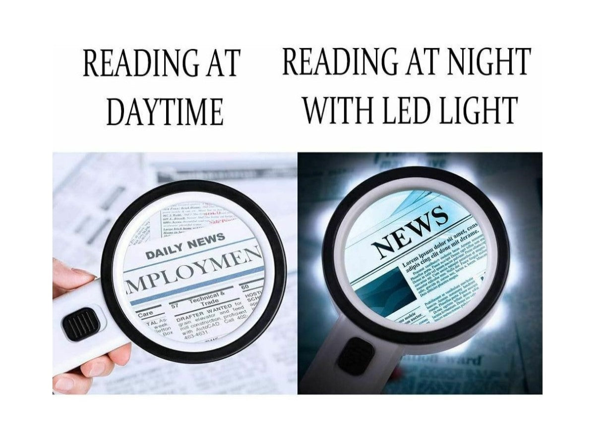 Magnifying Glass w/ Light 30X Power Jumbo Lighted Magnifiers Lens for – G&J  Online Store