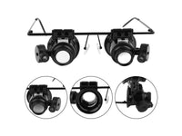 G & J Magnifying Glasses 20X Magnifier Jeweler Watch Repair w/ LED Light