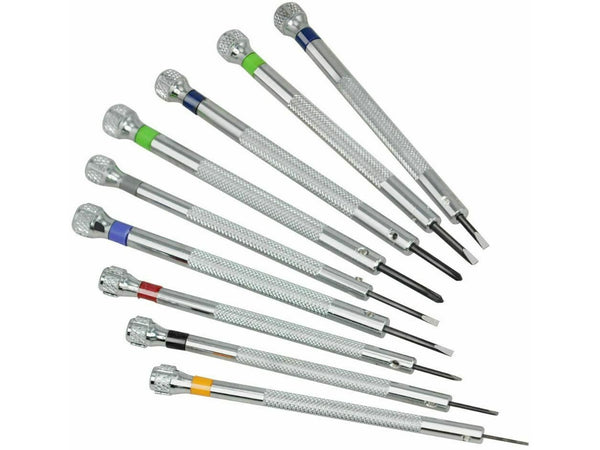 Eland Tool Precision Screwdriver Set 9pc Watch Jewelry Slotted