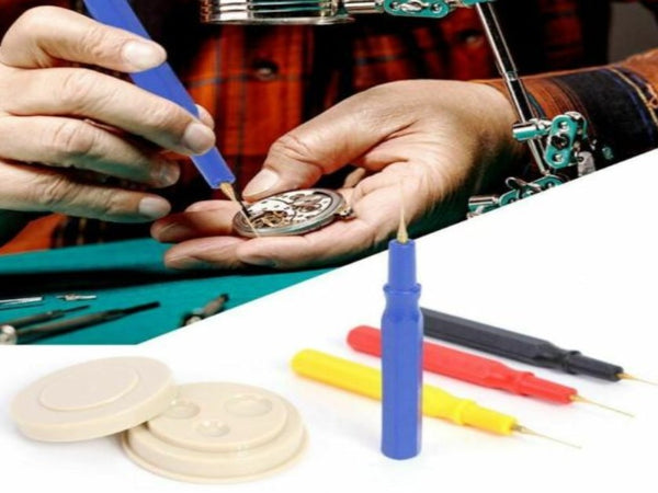 4Pcs Precision Oiler Pen Needle w/ Oil Cup Watchmaker Watch Tool