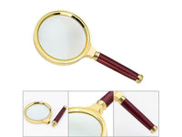 G & J 6 X Magnifying Glass Loupe with 80mm Wood Handle Reading Jewelry