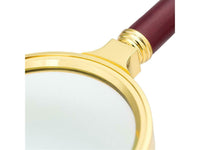 G & J 6 X Magnifying Glass Loupe with 80mm Wood Handle Reading Jewelry