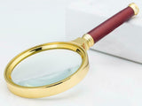 G & J 6 X Magnifying Glass Loupe with 80mm Wood Handle Reading Jewelry