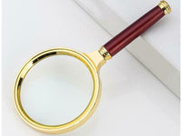 G & J 6 X Magnifying Glass Loupe with 80mm Wood Handle Reading Jewelry