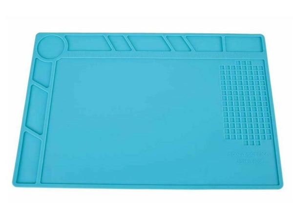 Insulated Silicone Rework Mat - 34cm x 23cm Work Surface [Blue