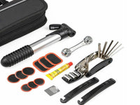 Bicycle Tool Kit w/ Pump Bag Tire Repair Kit Patches 16IN1 Multi-Tool Tyre Lever
