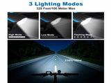 Bicycle Headlight Bell 2 in1 Waterproof USB Rechargeable Light with Horn